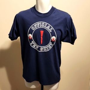 Official golf tee shirt art blue L tshirt